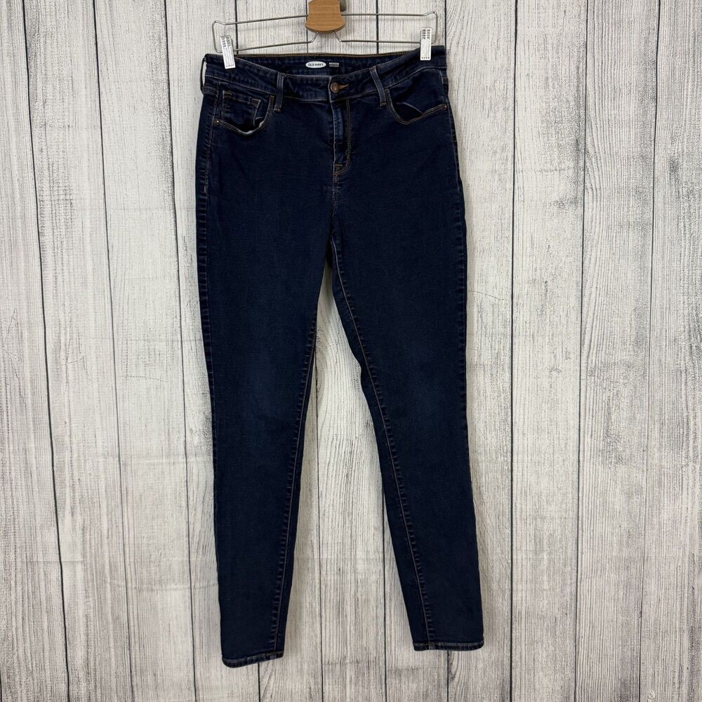 Old Navy Women's Size 12 Long Blue Rockstar Super Skinny Stretch Denim Jeans